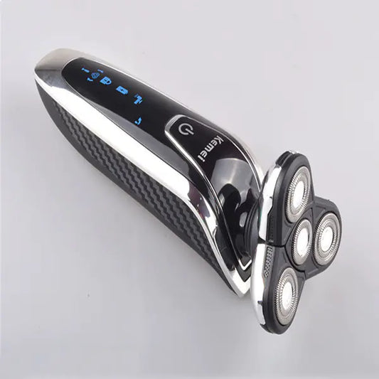 The Sovereign™ 4-Blade Rechargeable Grooming System Precision shaving engineered for the modern gentleman.