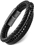 The Noir | Black Leather & Onyx Bracelet
