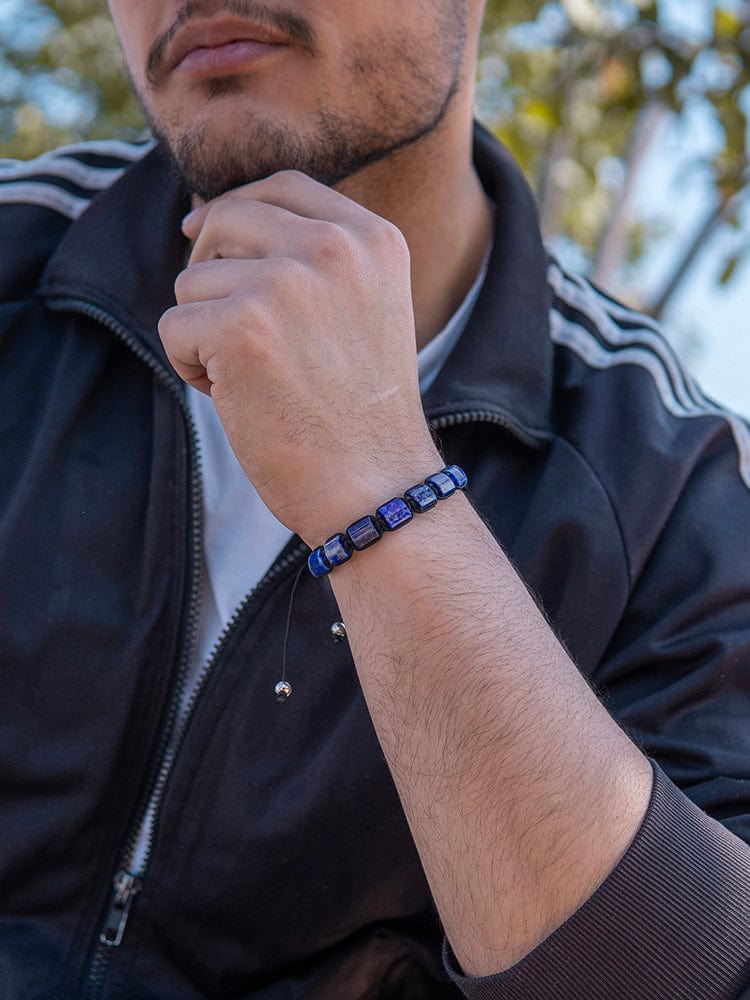 The Santiago | Blue Lapis Beaded Bracelet