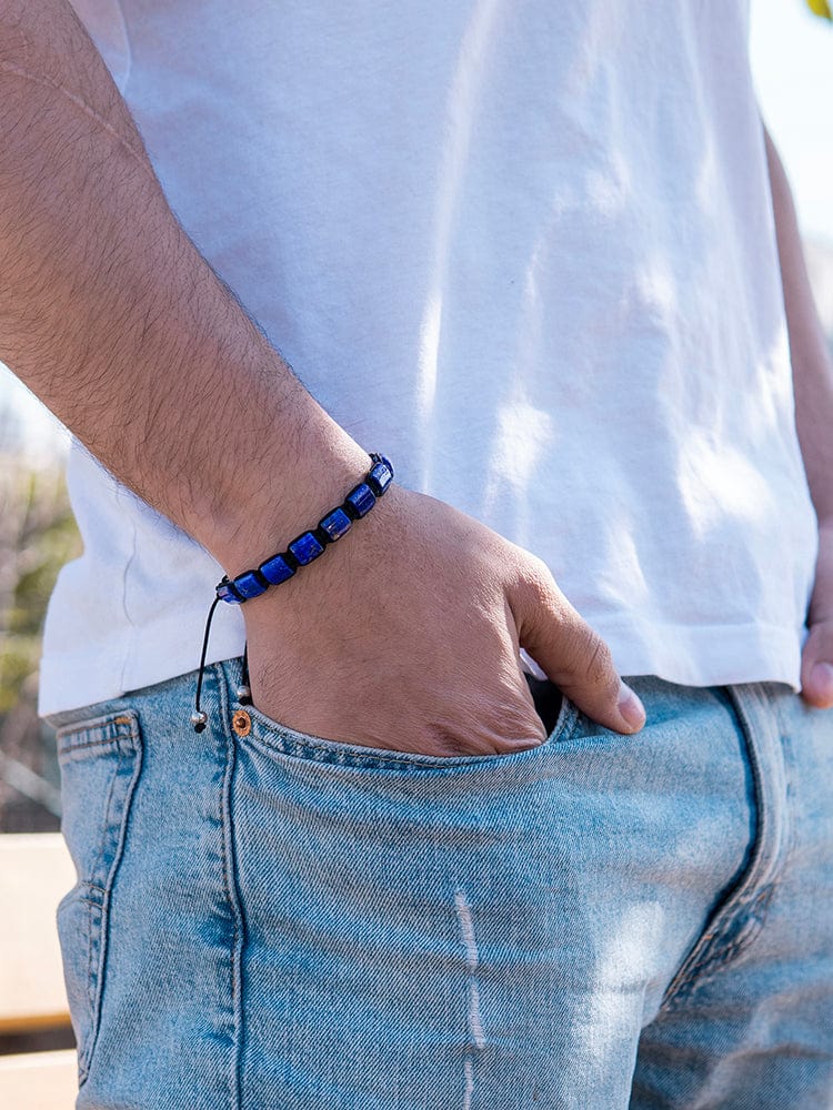 The Santiago | Blue Lapis Beaded Bracelet