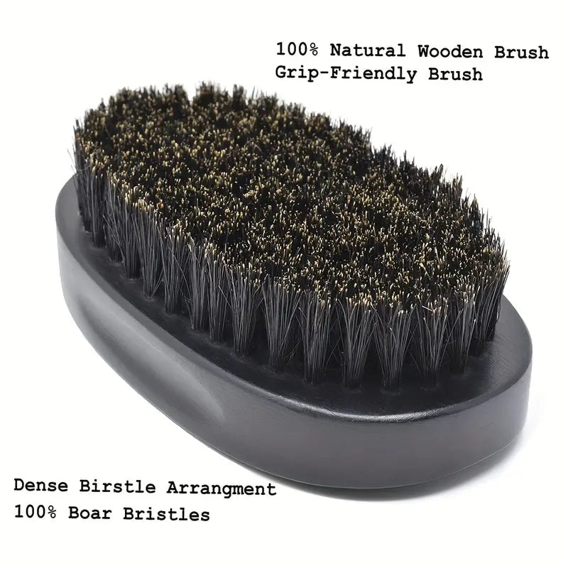 Beard Grooming Kit with Comb, Brush, and Scissors