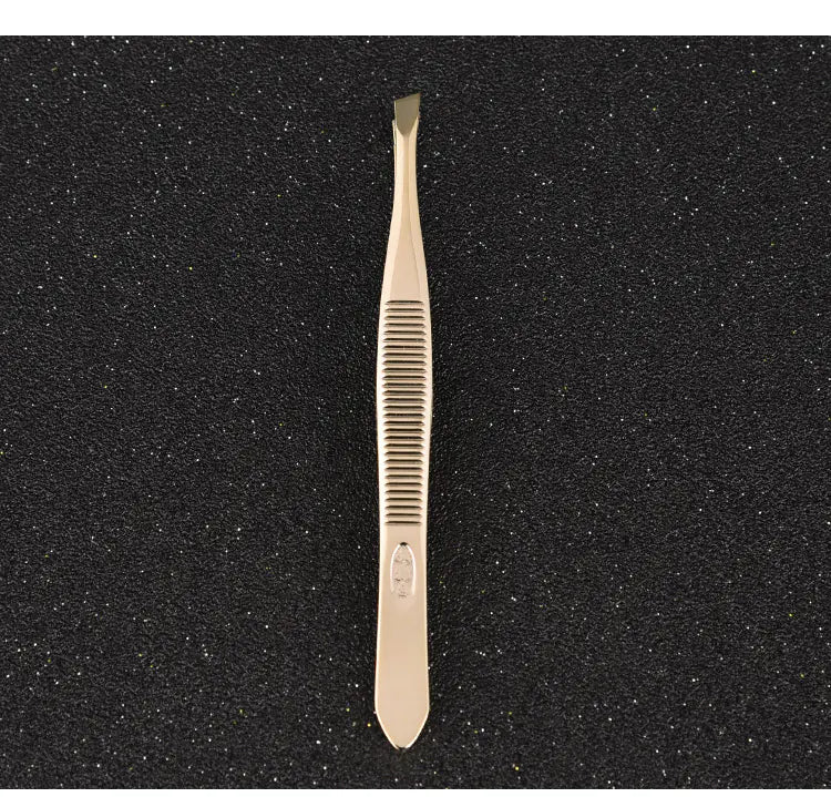 Golden Precision Tweezers — Elite Brow Sculpting Tool