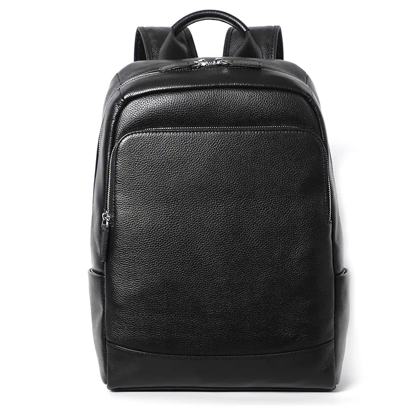 Genuine Leather Black Color Backpack