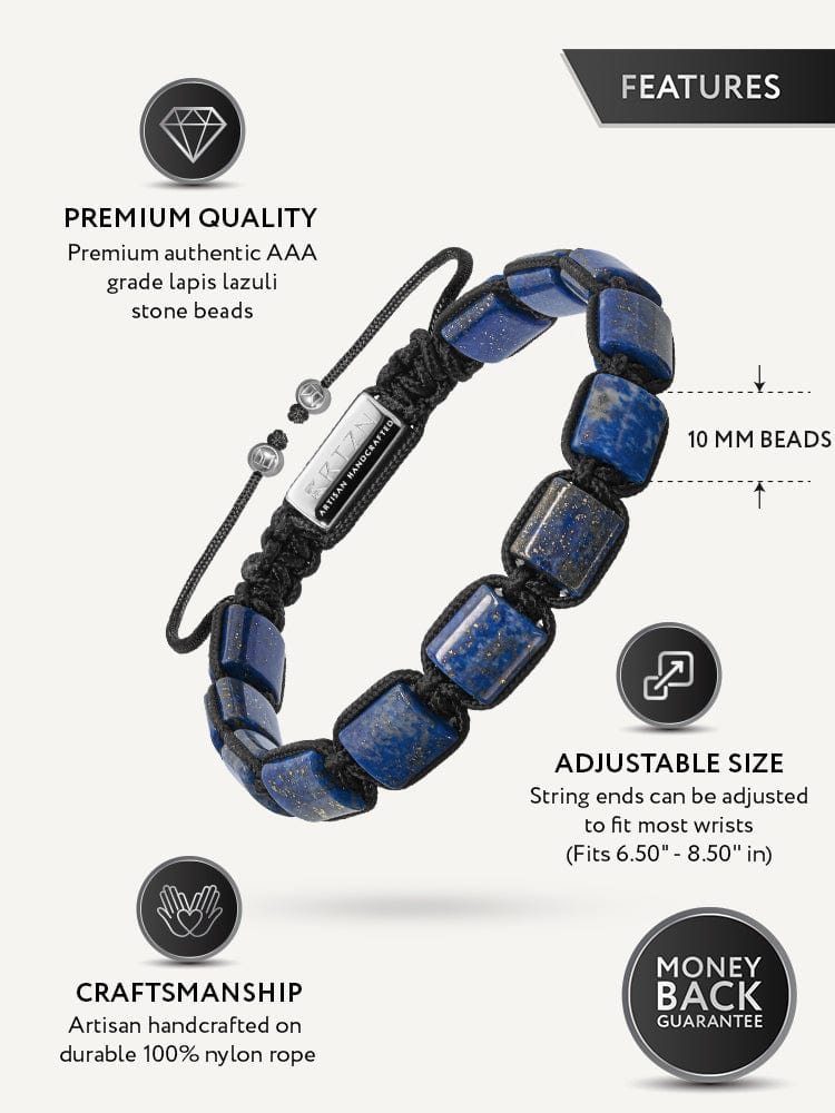 The Santiago | Blue Lapis Beaded Bracelet