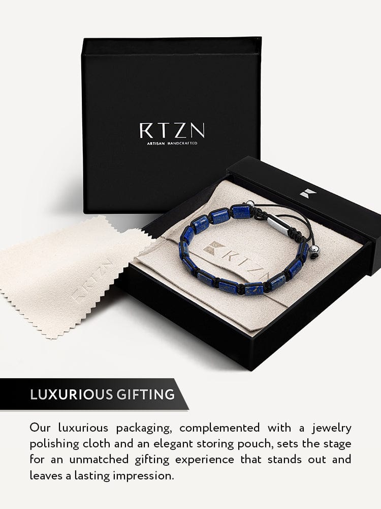 The Santiago | Blue Lapis Beaded Bracelet