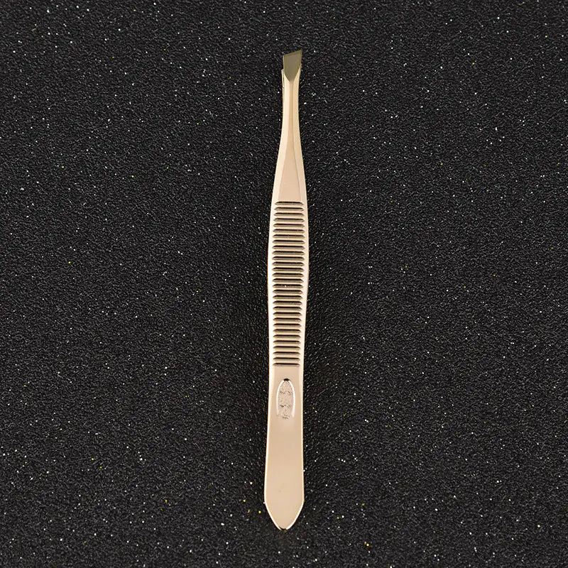Golden Precision Tweezers — Elite Brow Sculpting Tool