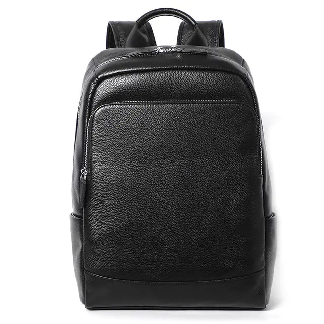 Genuine Leather Black Color Backpack