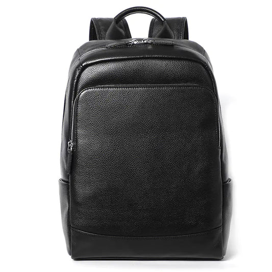 Genuine Leather Black Color Backpack