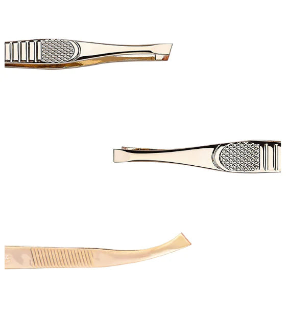 Golden Precision Tweezers — Elite Brow Sculpting Tool