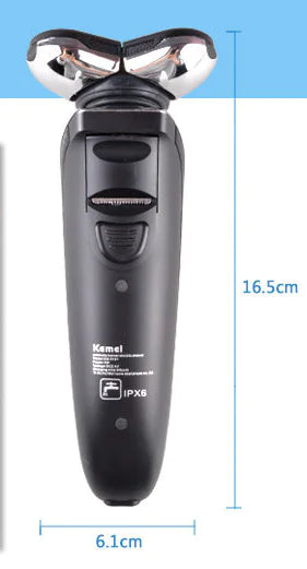 The Sovereign™ 4-Blade Rechargeable Grooming System  Precision shaving engineered for the modern gentleman.