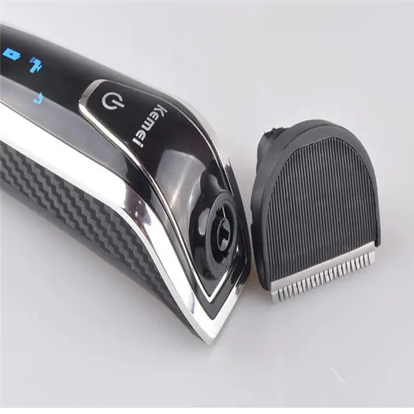 The Sovereign™ 4-Blade Rechargeable Grooming System  Precision shaving engineered for the modern gentleman.