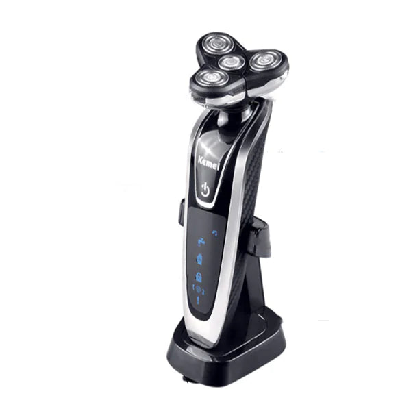 The Sovereign™ 4-Blade Rechargeable Grooming System  Precision shaving engineered for the modern gentleman.